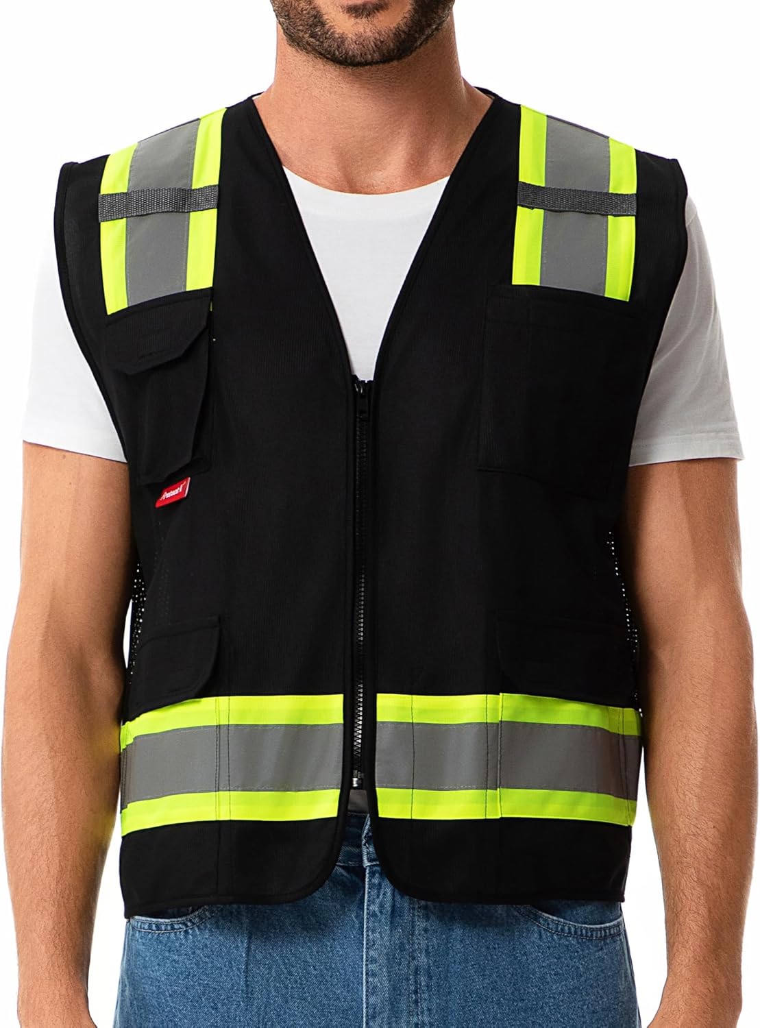 ProtectX High Visibility Reflective Safety Vest for Men Women Hi Vis Work Construction Vest with Pockets Class 2 - Image 7