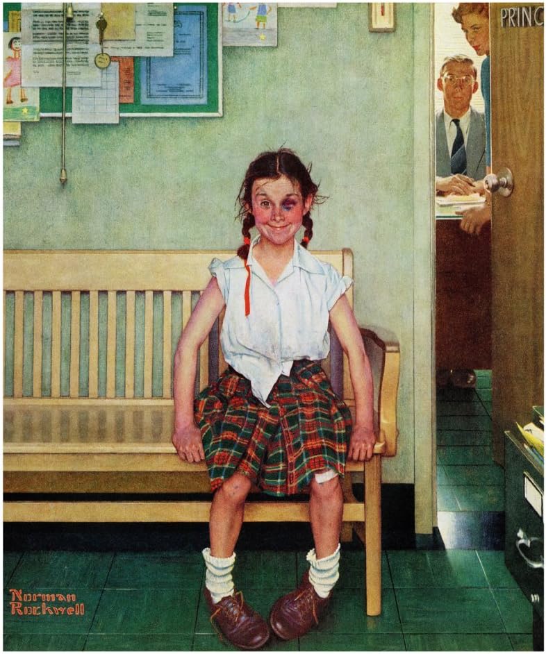 Marmont Hill Shiner by Norman Rockwell Painting Print on Wrapped Canvas, 24"x29"
