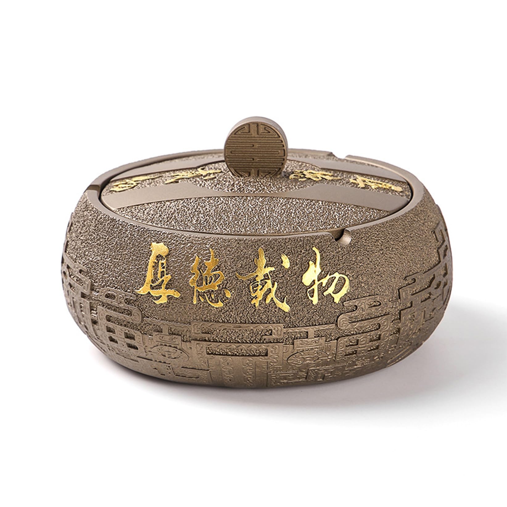 Ashtray Ceramic Resin With Small Extinguishing Pot,Cigarettes for Outdoor Indoor,Ash Holder for Smokers Gift