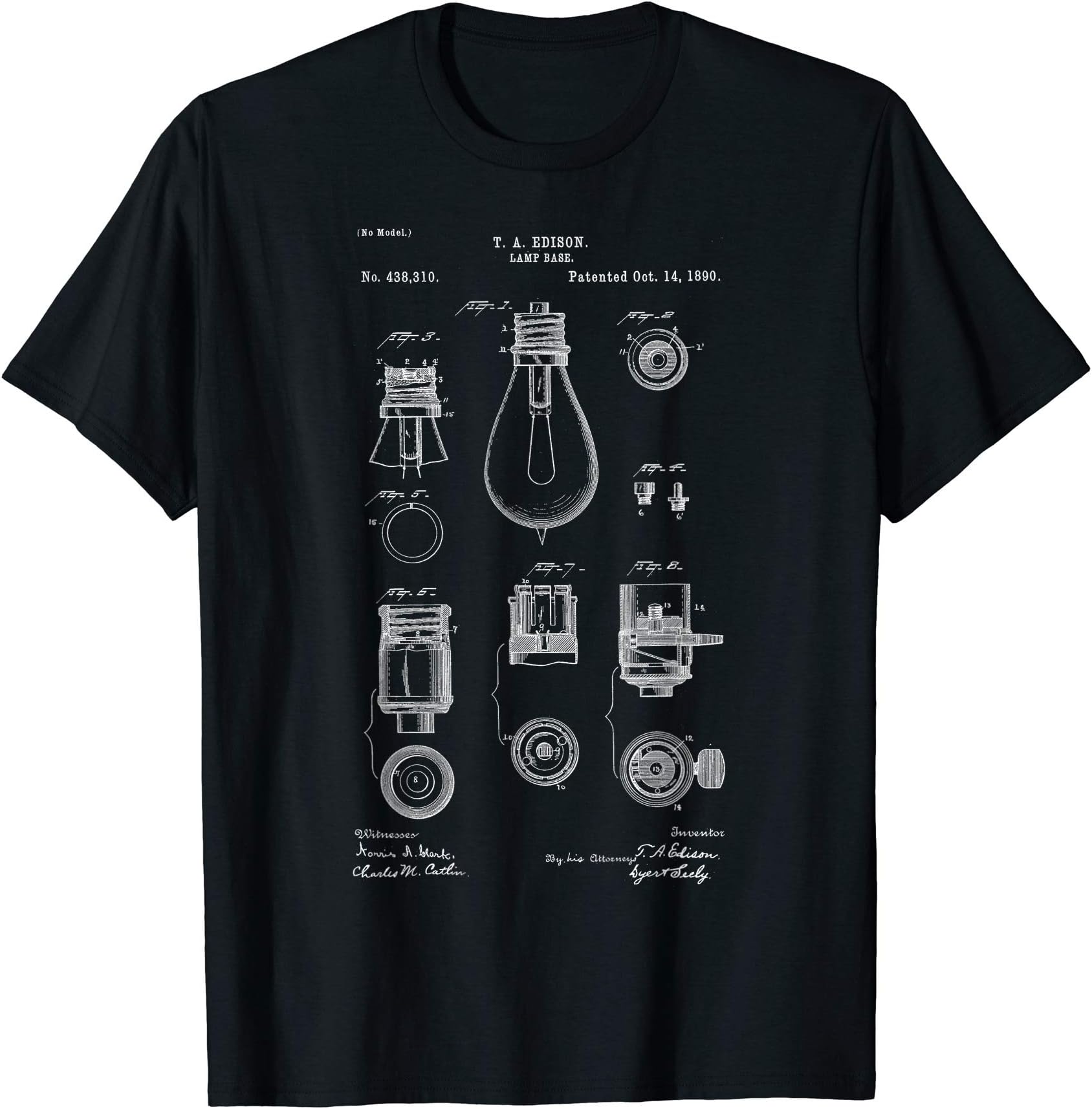 Electrician Light Bulb Electricity Electrical Engineers T-Shirt