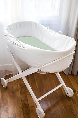 Miniatura 4 de Juego de sábanas de cuna para bebé para niño y niña, paquete de 3 fundas de algodón orgánico universales para colchón ovalado, reloj de arena y