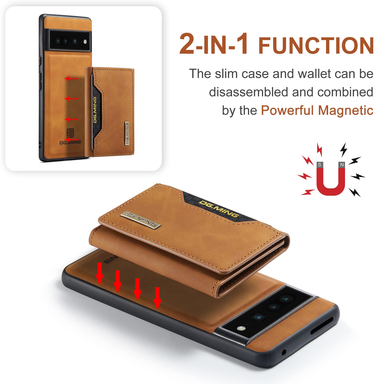 Amazon.com: ZORSOME 2 in 1 Detachable Leather Wallet Case