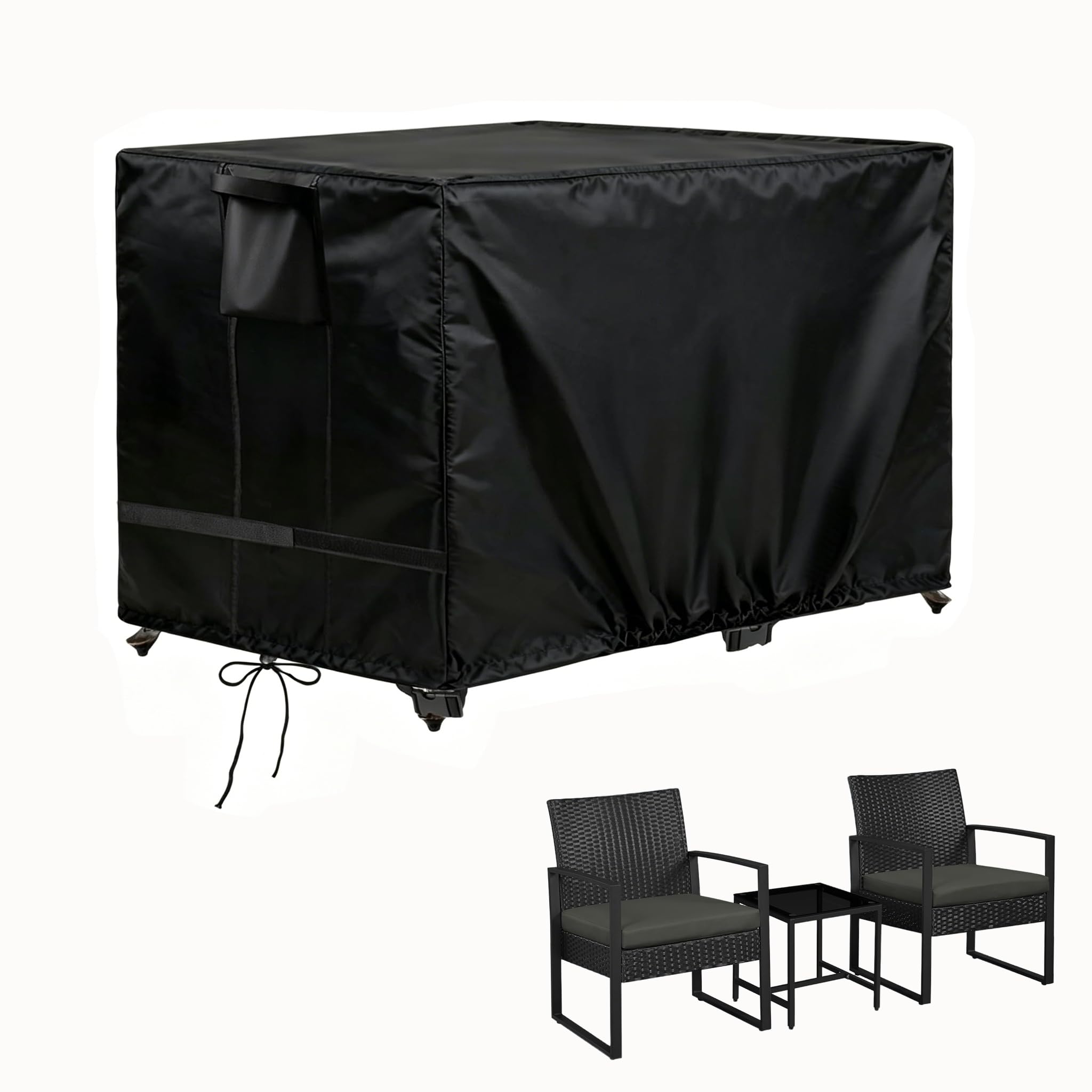EASTLOONG Outdoor Bistro Set Cover for 3 Piece Rattan Set 170x63x76cm