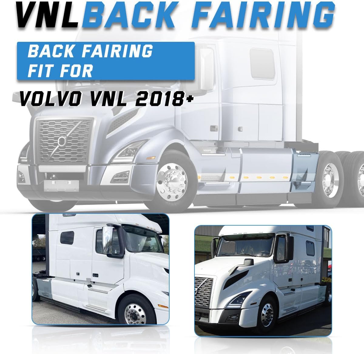 VNL Rear Fairing Side Door Panel with Bracket,Length 37" Fit for VOLVO VNL 2018-2025 Semi Truck (VNL REAR FAIRING 37", RIGHT)