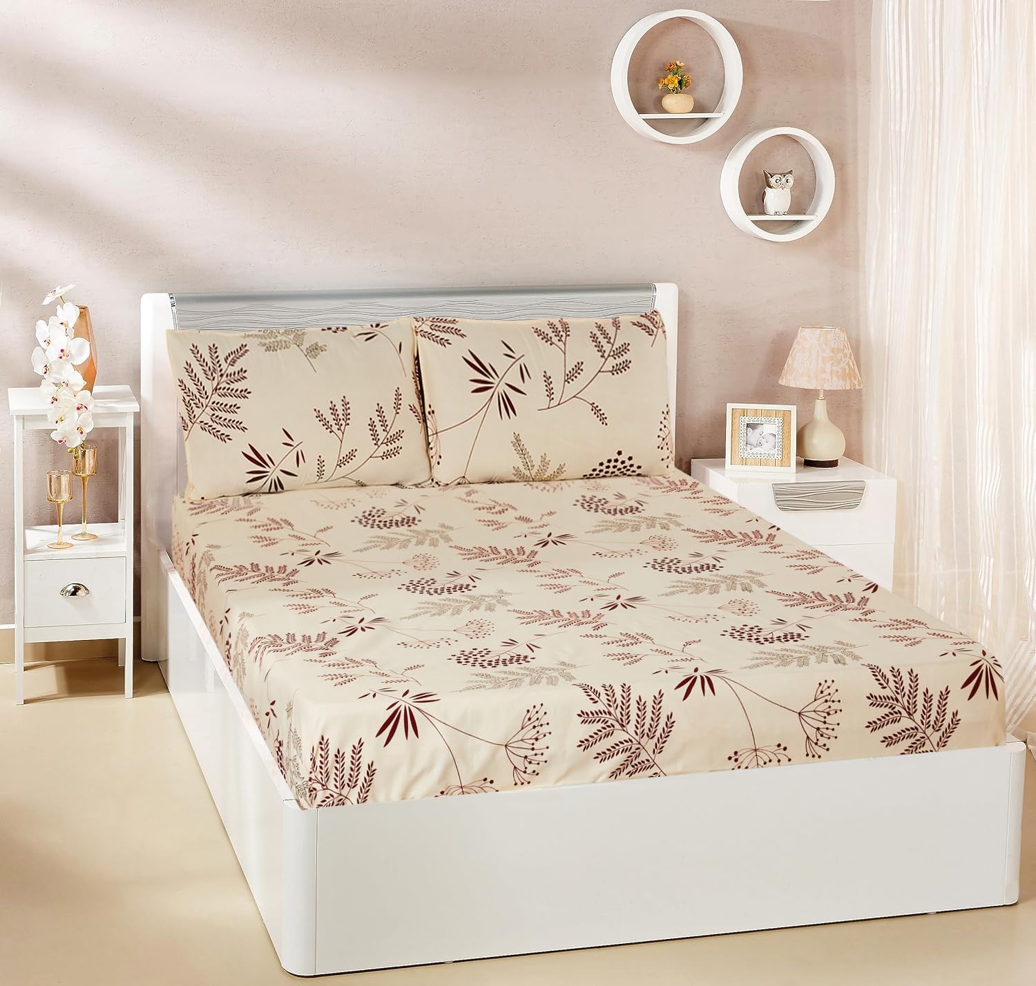 Amazon Brand - Solimo Super Soft Polyester King Size Bedsheet with 2 Pillow Covers | 125 GSM (Yellow) (B0D17QRVWQ) Amazon Price History, Amazon Price Tracker