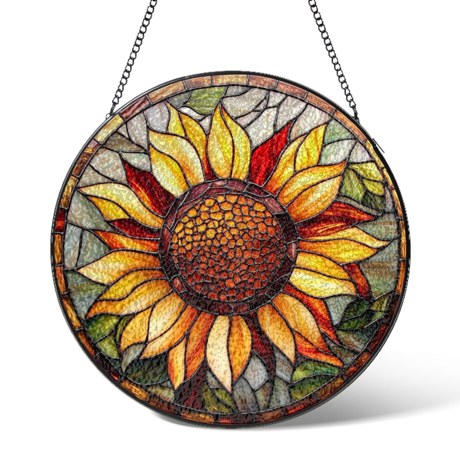 Sunflower Sun Catcher Stained Glass Window Hanging Home Decor,Sunflowers Suncatcher Diamond Panel Decorations,Sunlight Catchers Ornaments Christmas Birthday Gifts for Women,Men,Wife,Mom 5.9 IN