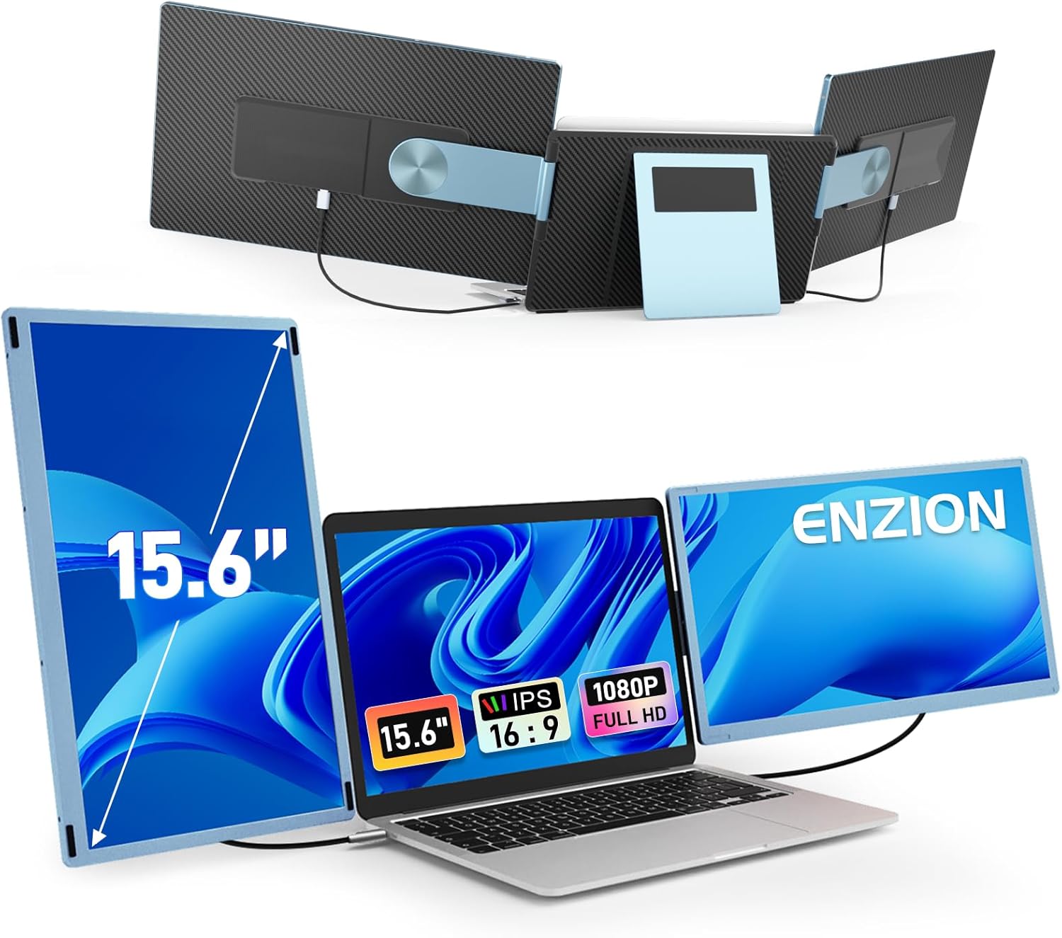 Laptop Screen Monitor Extender, Wider 1080P FHD Portable...