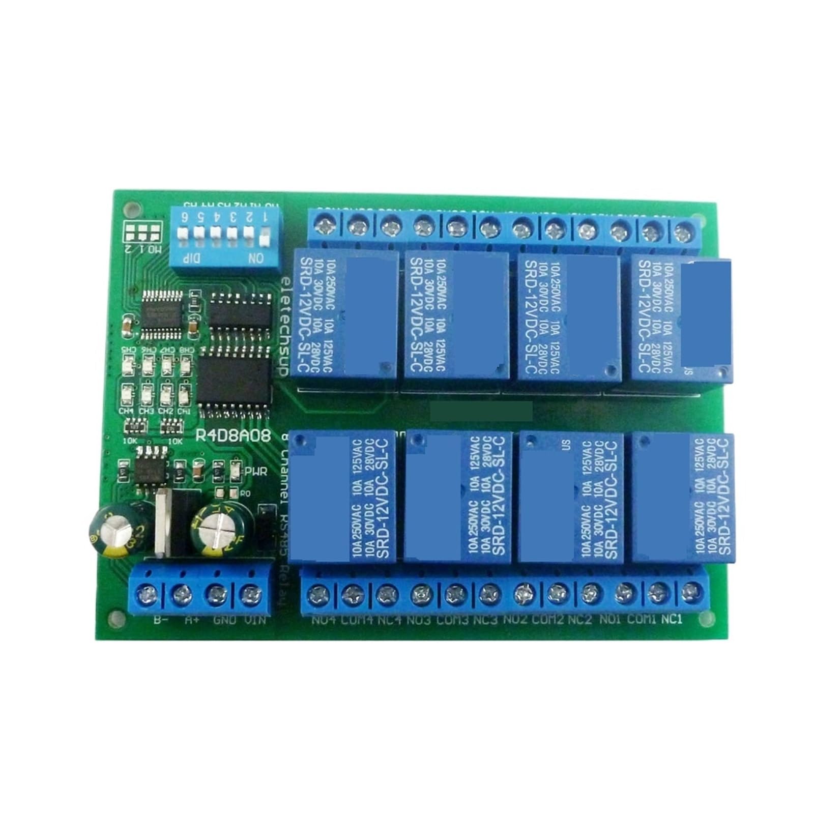 Commutateur à distance RS485 12V module relais rail DIN PLC