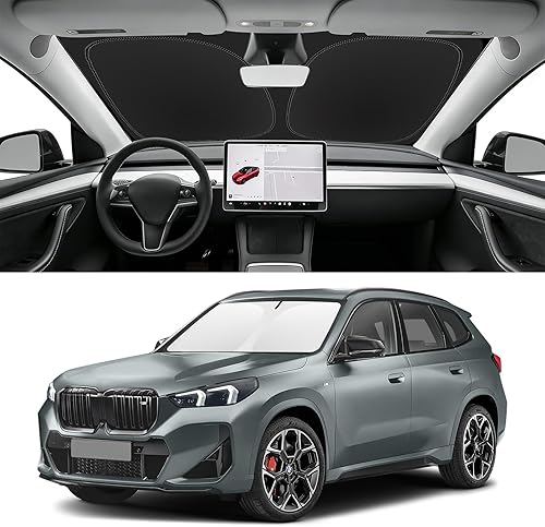 Miniatura 101 de Parasol de parabrisas de ajuste personalizado para Nissan Titan 2017-2024, bloquea los rayos UV y el calor, parasol de ventana delantera, fácil