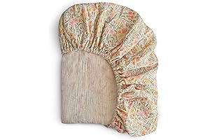 Mushie Mini Extra Soft Muslin Fitted Crib Sheet | 24"x 38" (Pastel Blooms)