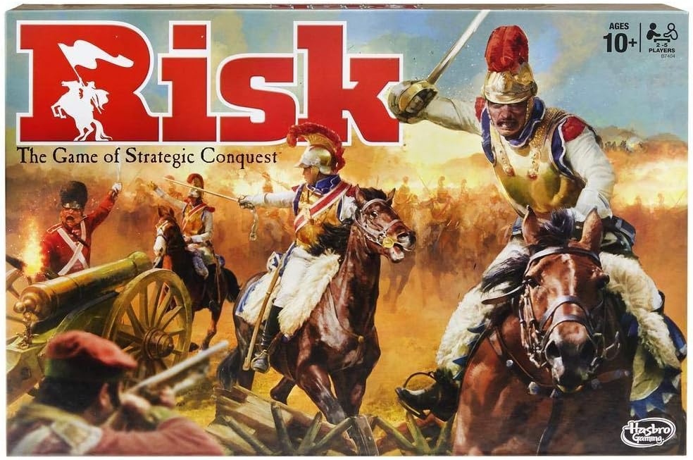 Risk Hasbro Board Game, Strategy Games for 2-5 Players, Strategy Board Games for Teens, Adults, and Family, War Games, Ages 10 and Up, Birthday Gift for Kids