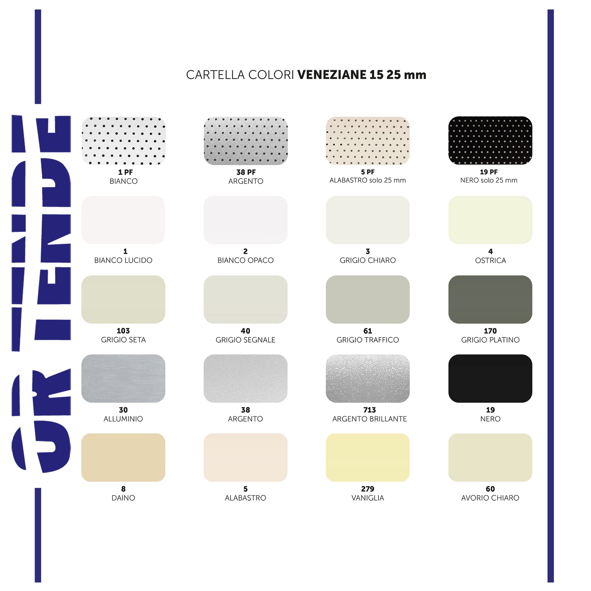 OR TENDE - Tenda Veneziana da 15 mm 140x100 cm Azionamento a Catena Personalizzata SU MISURA in Alluminio per finestre Made in Italy