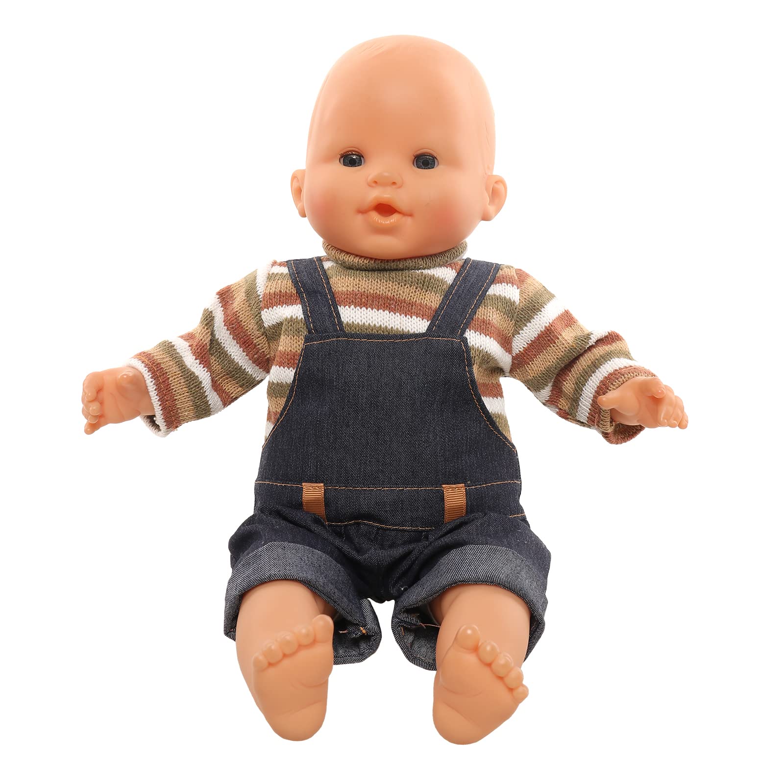 Miunana Vestido Con Estampado De Ovejas Para Muñecas Reborn De 35-46 Cm – Ropa Hecha A Mano Para Baby Born, Nenuco Y Annabell (Muñeca No Incluida)