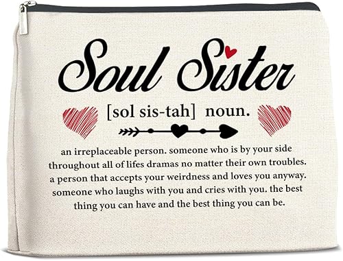 Miniatura 1 de TSUYAWU Regalos para hermana del alma, bolsa de maquillaje, regalos de amistad para hermana del alma, mejores amigos, mejor amiga, mejor amiga,