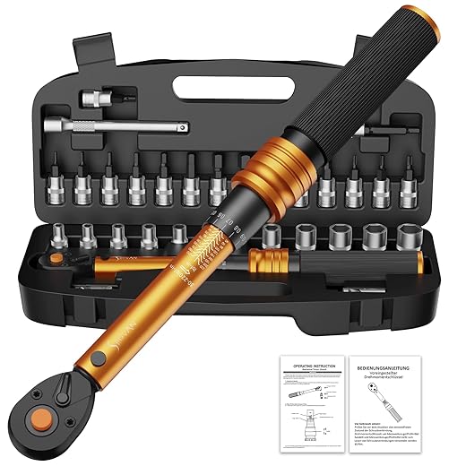33-Piece 1/4" Torque Wrench Bike Kit