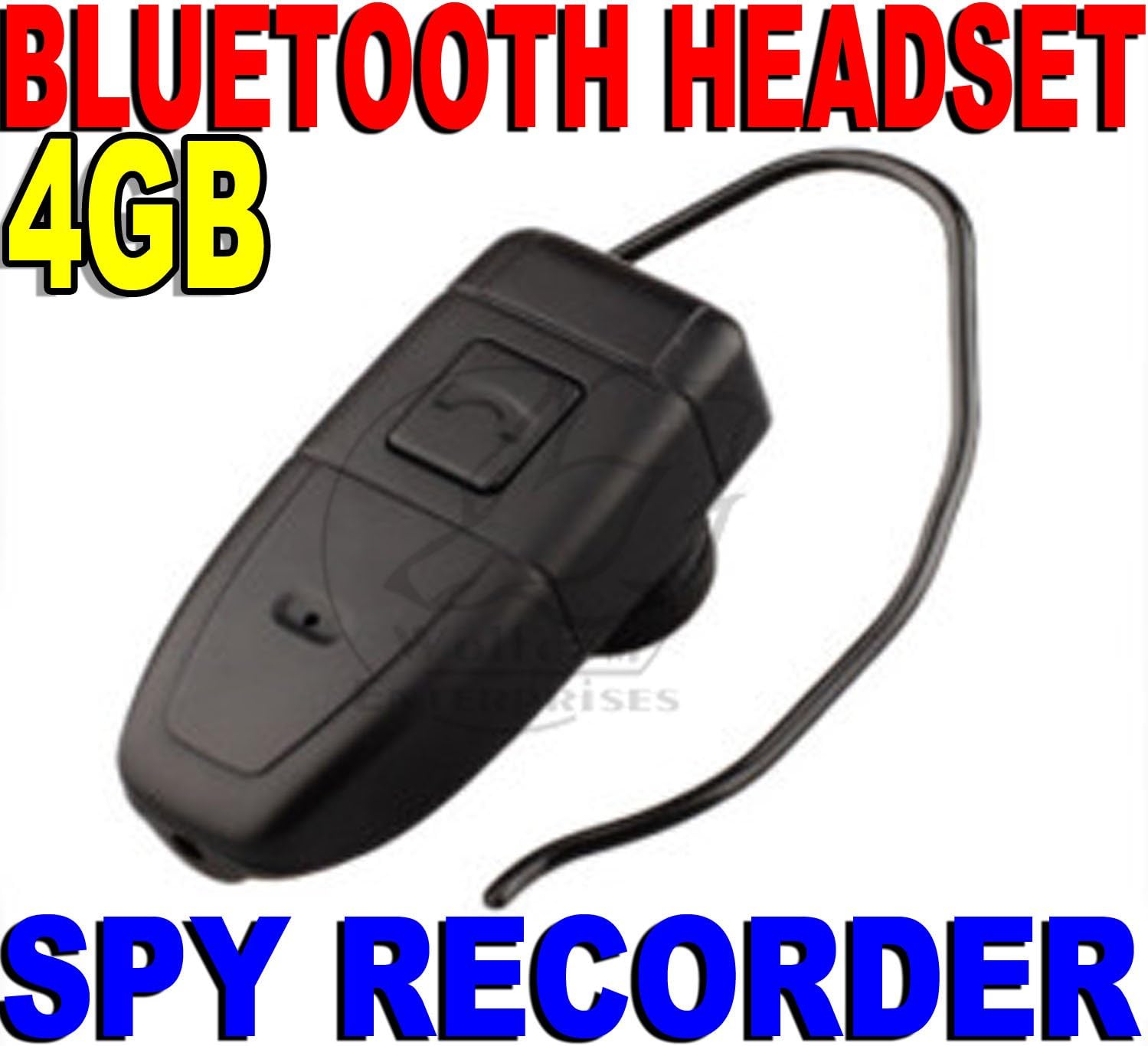 BTDVR - Bluetooth Headset Earpiece Spy Hidden Video Camera Recorder w/ Built-in 4GB Memory