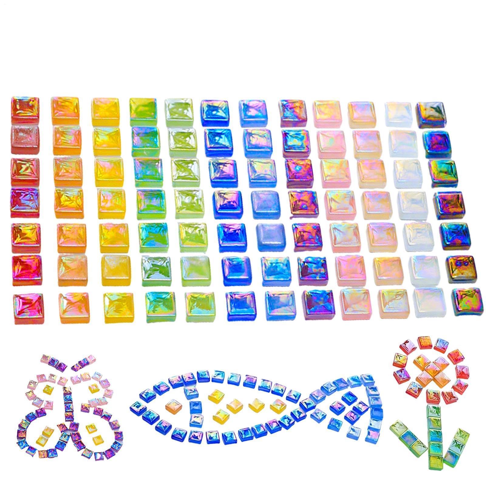 Tessere di Mosaico 1100 Pezzi Forniture Artistiche Miste Colorate