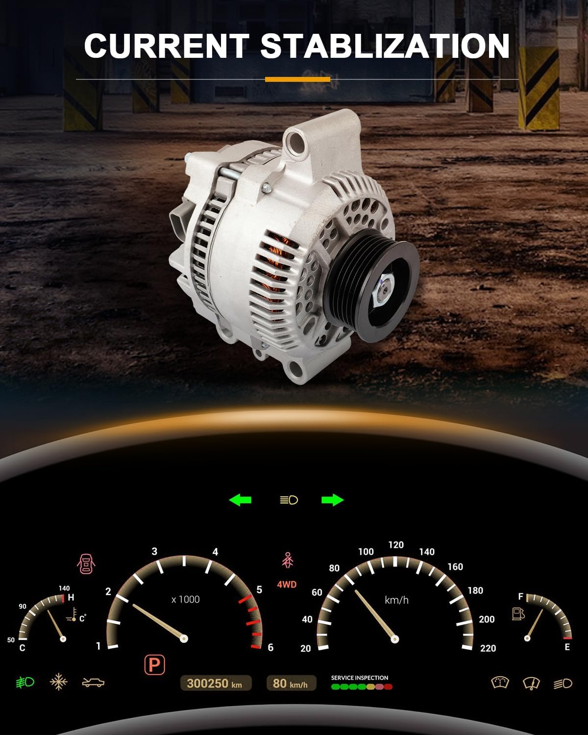 ROADFAR Alternator Compatible 1995-1997 for Ford for Aerostar Base 3.0L,1994-1997 for Ford for Aerostar Base 4.0L,1994 for Ford for Aerostar Eddie Bauer 4.0L, OE 7750N-6G1