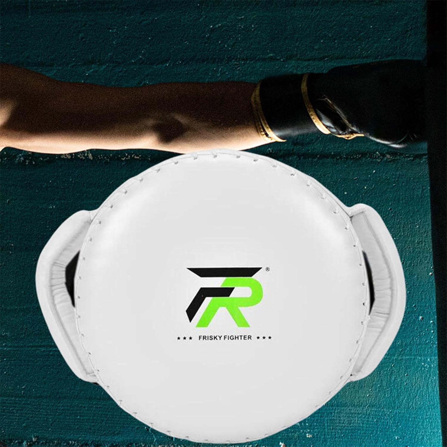 Round Strike Pad Gear for Kickboxing and Muay Thai Training, White