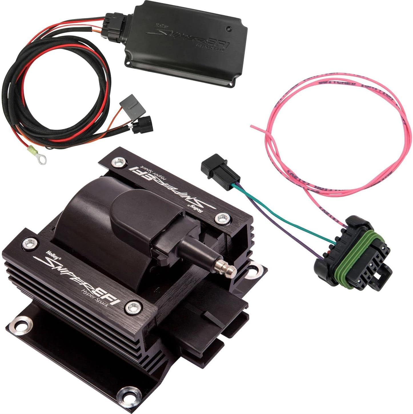 Holley Sniper EFI Hyperspark Ignition Install Kit,Coil/Box/Wiring