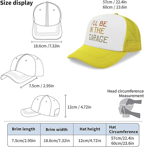 Miniatura 4 de Ill Be in The Garages Retros Colors Dad Jokes Essential Snapback Hat Mens Unisex Summer Trucker Caps