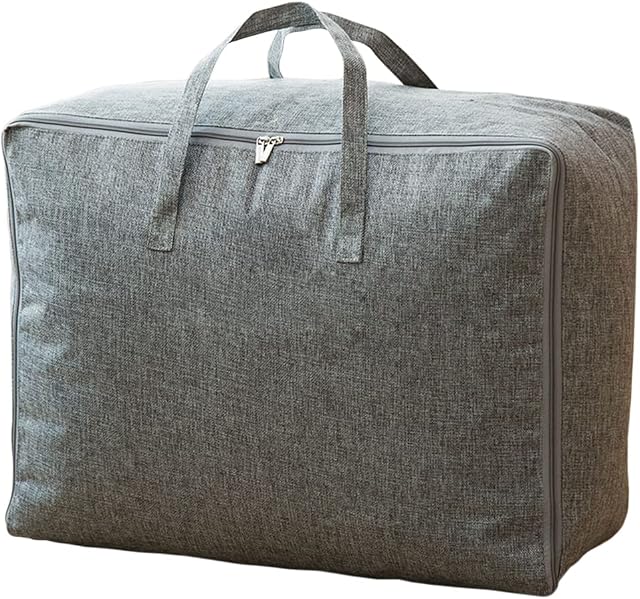 ZENGAOOU 105L Large Clothes Storage Bags with Zips, Under Bed Storage Box Duvet Organizer Bags with Reinforced Handle for Wardrobe Storage Organiser, King Size Duvet, Bedroom Storage, Moving Boxes