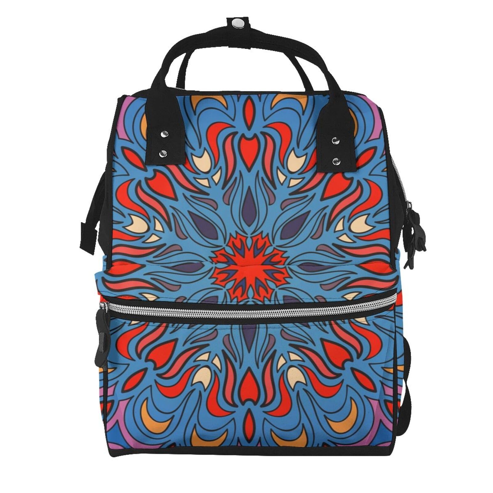 Sac à dos ordinateur imprimé mandala multicolore cartable PC portable - 7