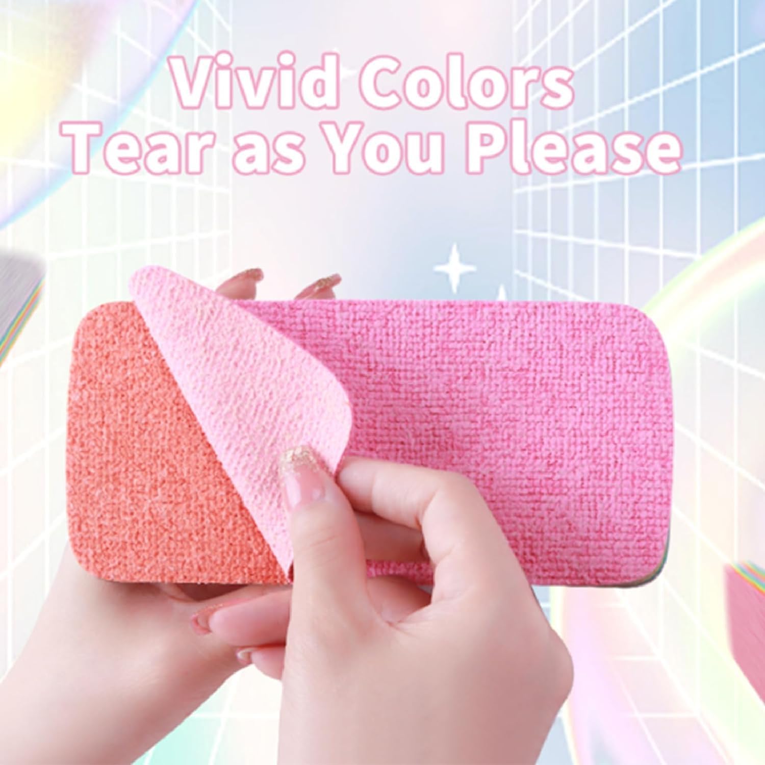 BEHAHAI Rainbow Dish Cleaning Sponge, Multipurpose Scrubber for Kitchen and Bathroom, Zero Scratch, Reusable Pack of 1 4