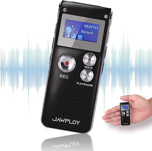 64GB Digital Voice Recorder for Lectures Meetings Voice Activated Recording Device with Playback, Portable Audio Recorder Small Tape Recorder Dictaphone, Interviews, USB, MP3, Password