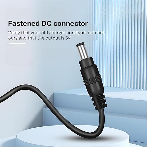 Miniatura 3 de Cargador de batería de 6 V para juguetes de paseo, cargador de 6 voltios compatible con Flybar Kidzone Bumper Car, Wrangler Quad SUV Kid Trax