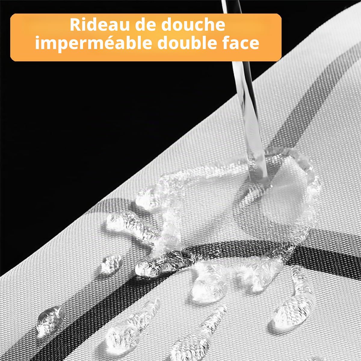 uyoyous Tringle à rideau de douche en forme de U, en acier inoxydable 304, sans perçage, extensible, pour douche, baignoire, salle de bain (85-120 cm)