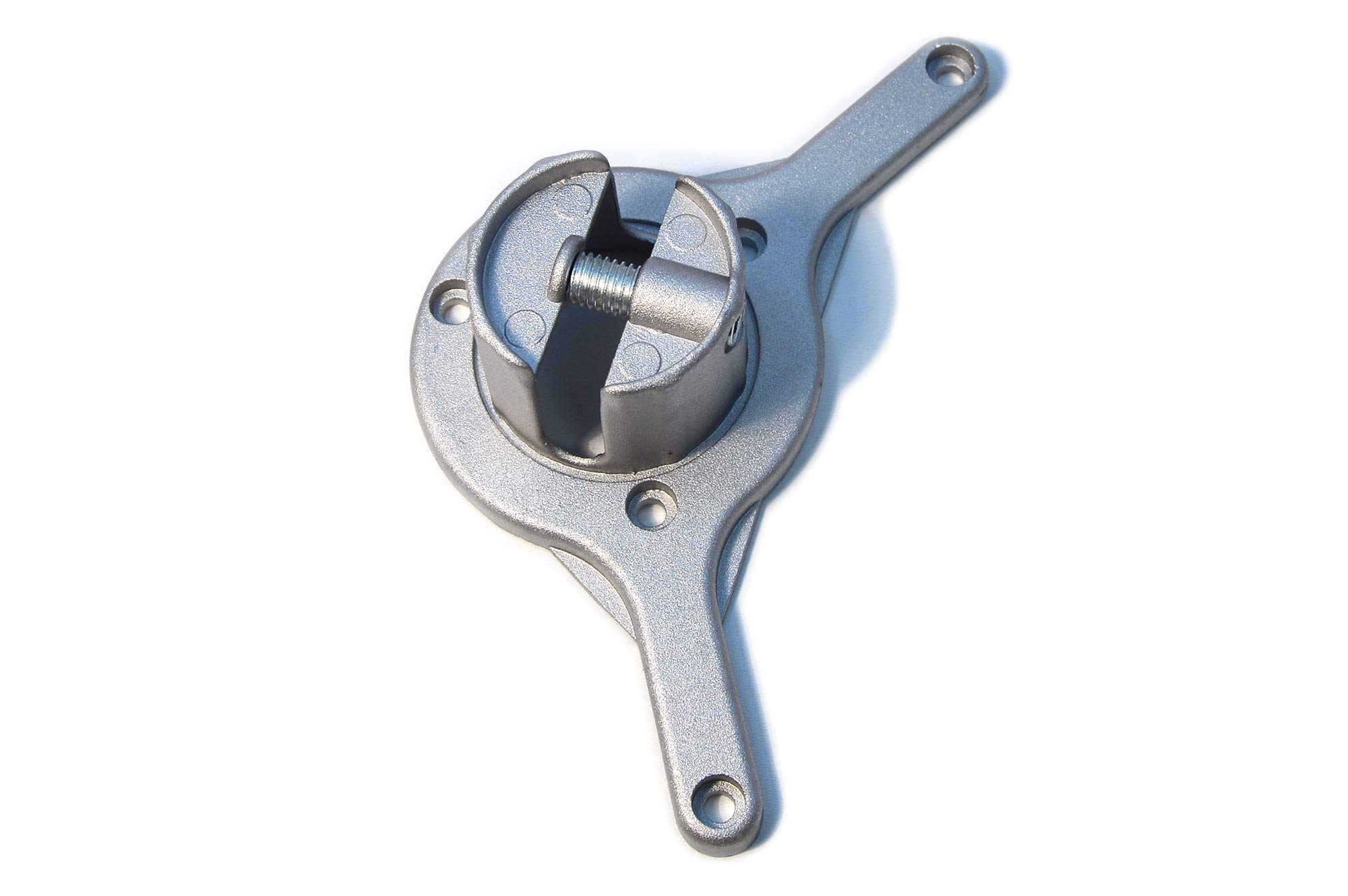 4 x Tischfuß | Höhe 710-740 mm höhenverstellbar | Ø60 mm Edelstahl Tischbeine Möbelfuß Verstellfuß | Möbel Fuß Füße Schreibtischbeine | Inox