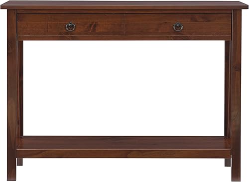 Miniatura 5 de Mesa de consola Linon, modelo Titian, en color tabaco antiguo