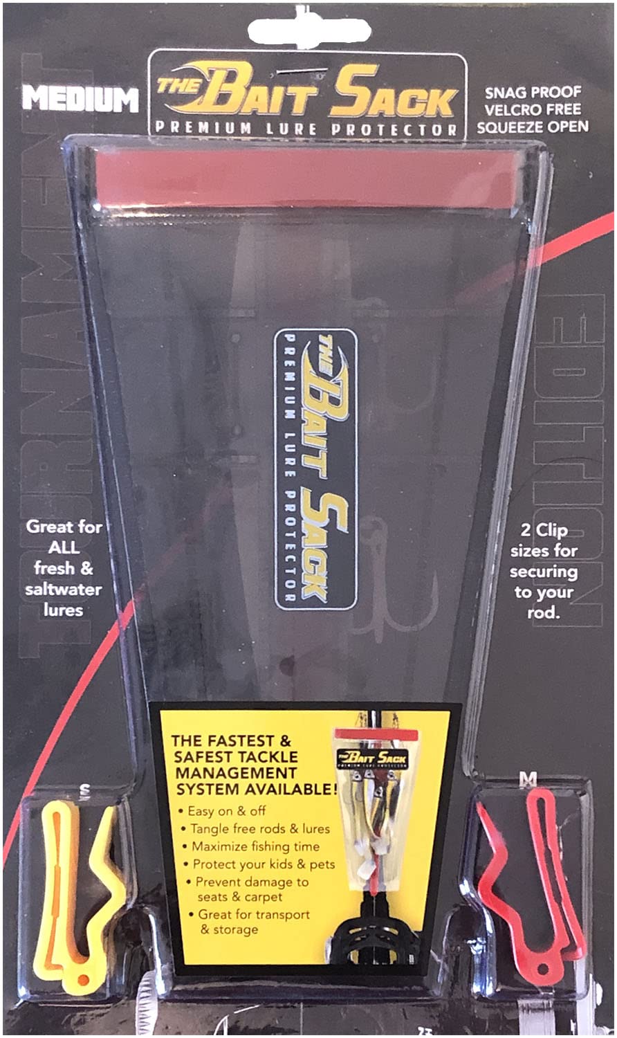 Cal Coast The Bait Sack - Holder for Bait, Hook, and Lure - Clip Easily onto Your Rod - Great for Any Fish Tournament - Keeps Line Untangled - Offers Protection from Hooks