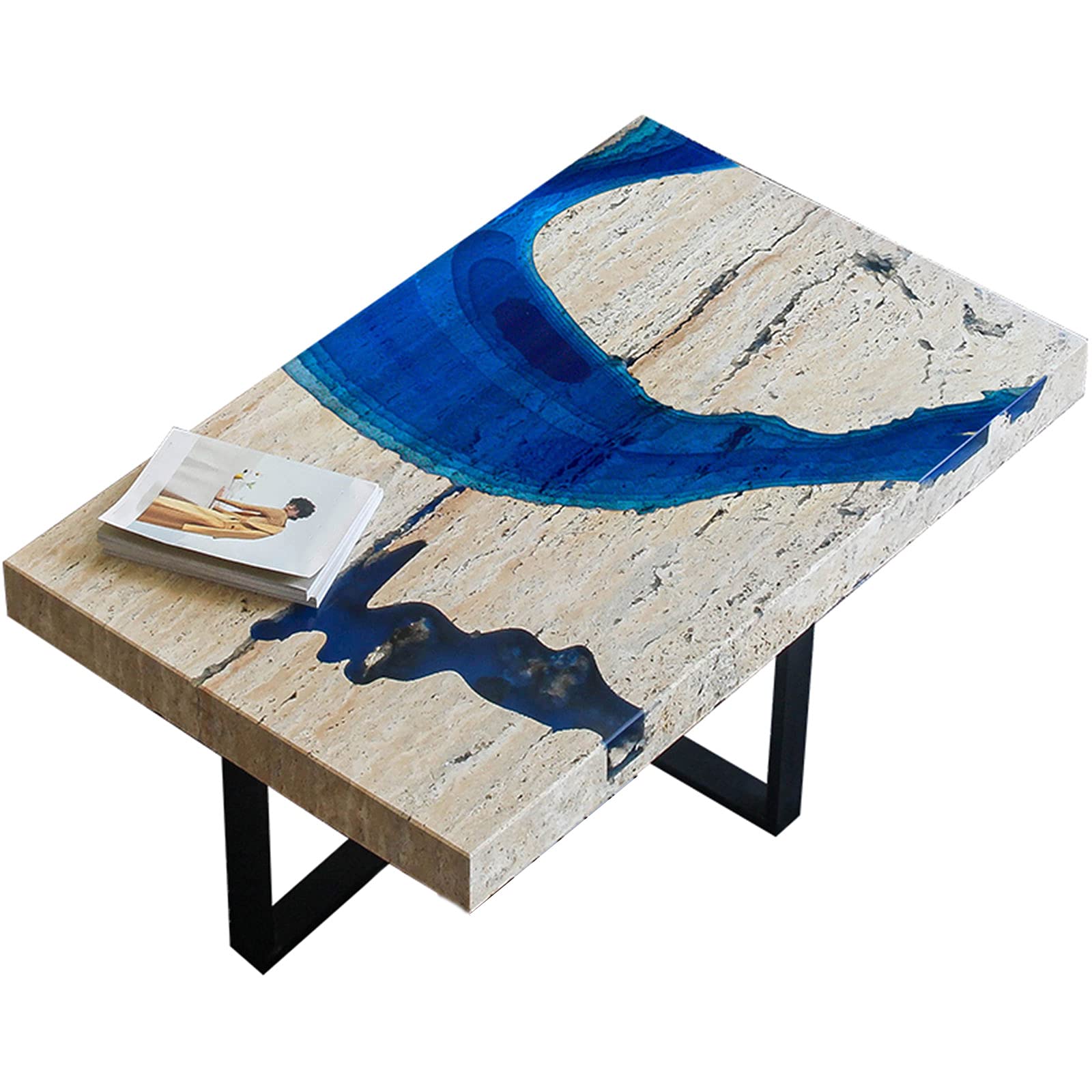 Personalized Coffee Table Low Table Modern Unique River Shape Central Table End Table Living Room Bedroom Office Furniture