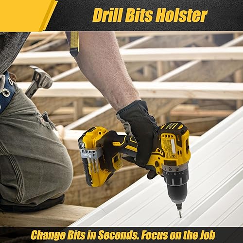 Miniatura 5 de Soportes hexagonales de aluminio de 14 pulgadas para destornilladores de impacto inalámbricos Dewalt Wrox, potente organizador de mangas de broca