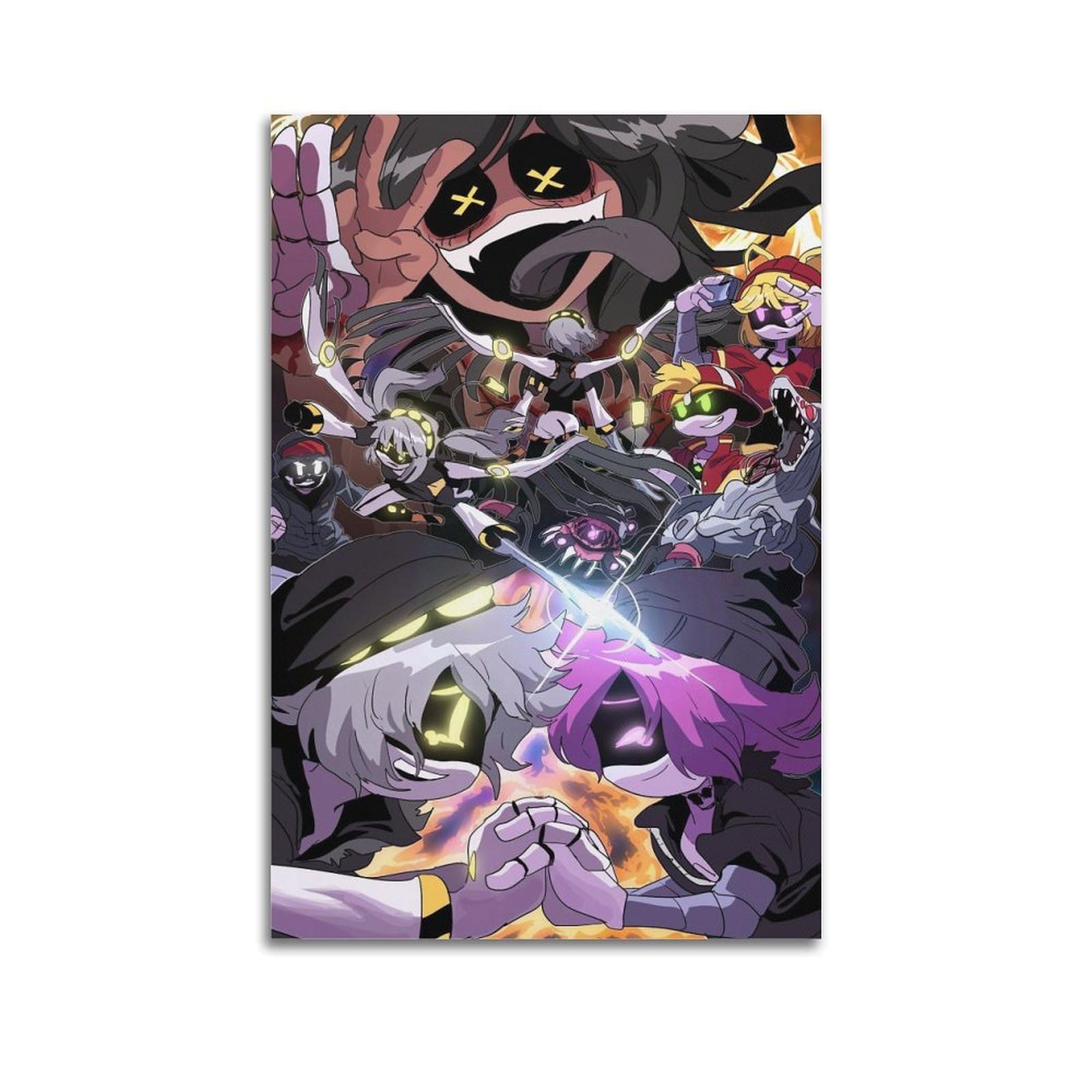 FDRPMHC Murder Poster Drones Anime Canvas Wall Art Decor Living Room Modern Family Bedroom 20x30inch(50x75cm) Unframe-style