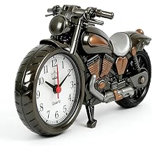 Retro Motorbike Alarm Clock, Gift for Men Women Car Alarm Clock for Bedroom Office Home D cor Unique Collectible with Quartz Movement