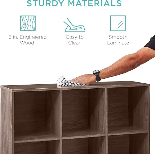 Miniatura 185 de Best Choice Products - Organizador de almacenamiento de 6 cubos, apertura de 13.5 pulgadas, estantería, estante de exhibición, personalizable con 3