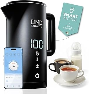 Smart Kettle 1.5L, Wi-Fi Touchscreen, Voice Control with Alexa & Google | Digital Temperature Display, Double Wall & Anti-Scalding Design, Energy-Efficient 2200W