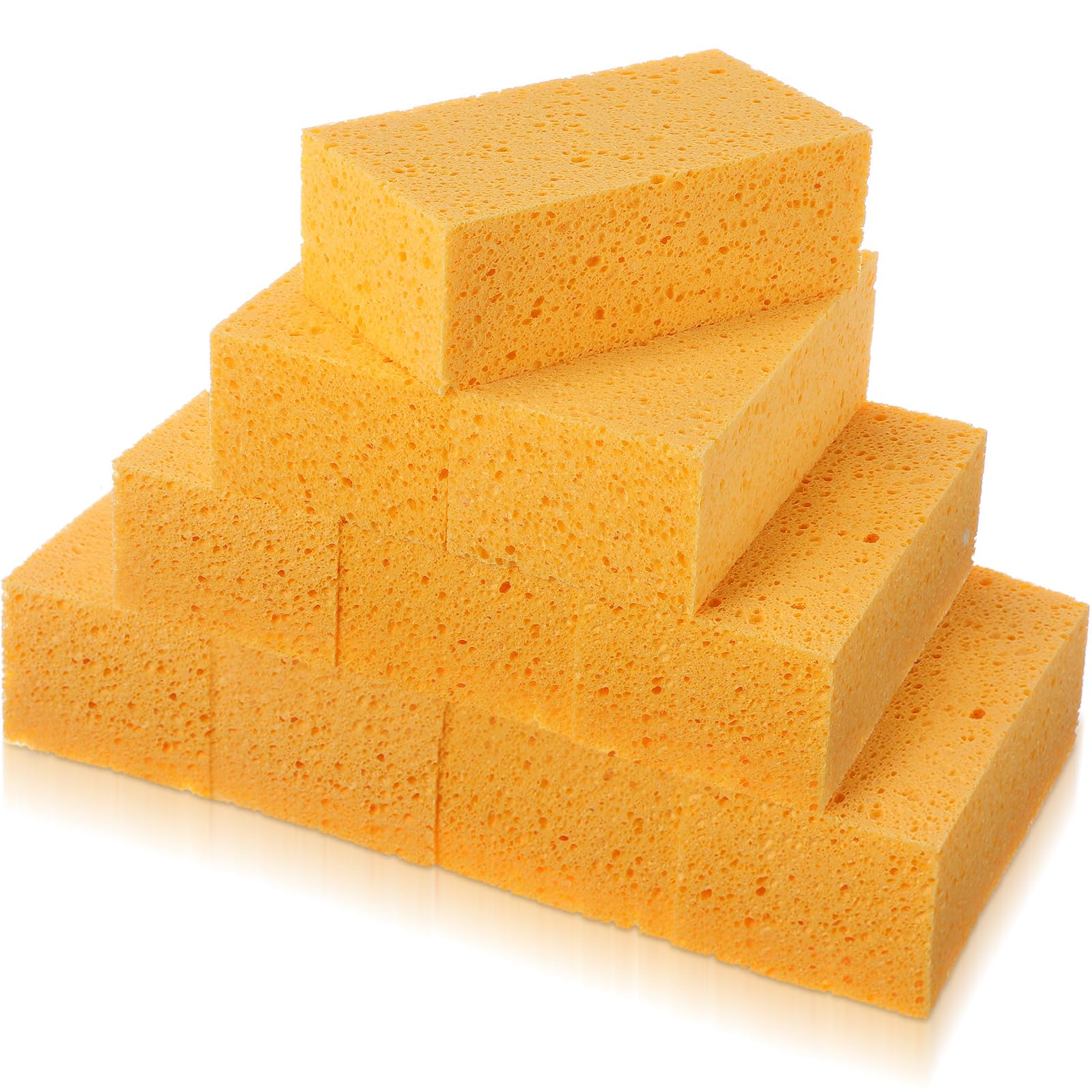 Mimorou 10 Pcs Large Cellulose Sponges Bulk for Car Washing Dish Cleaning