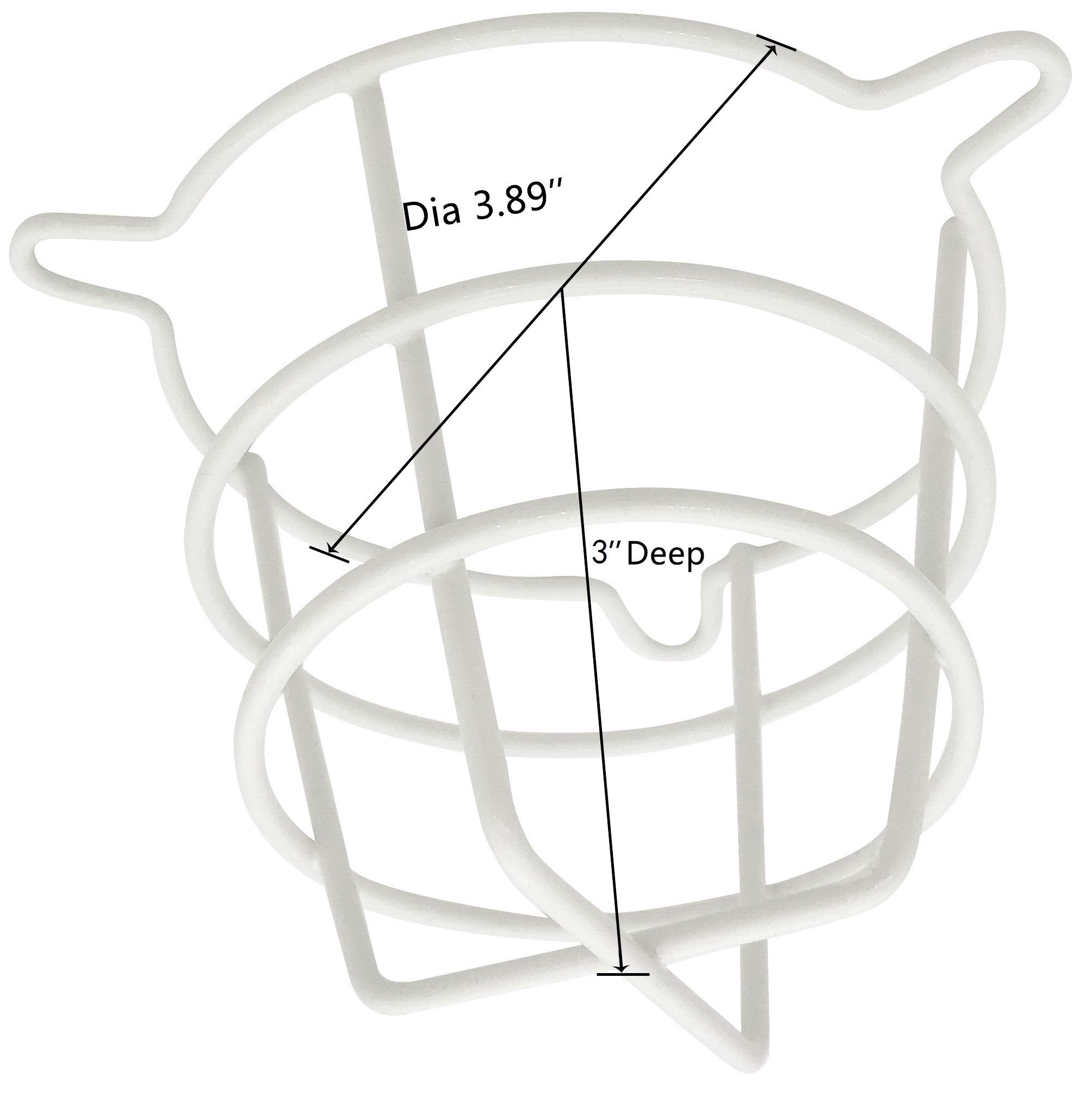 (4 Pack) TunaMax White Fire Sprinkler Head Cage Guard for Both 1/2" & 3