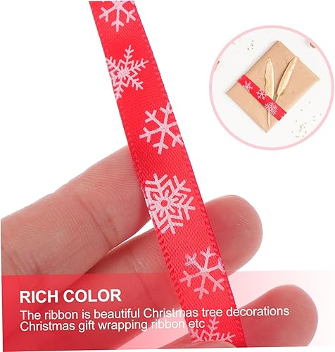 Miniatura 9 de NOLITOY 4 rollos de cinta de Navidad para manualidades, cinta para lazos, cinta de regalo, cinta de Navidad con cable, cintas de fiesta de Navidad,