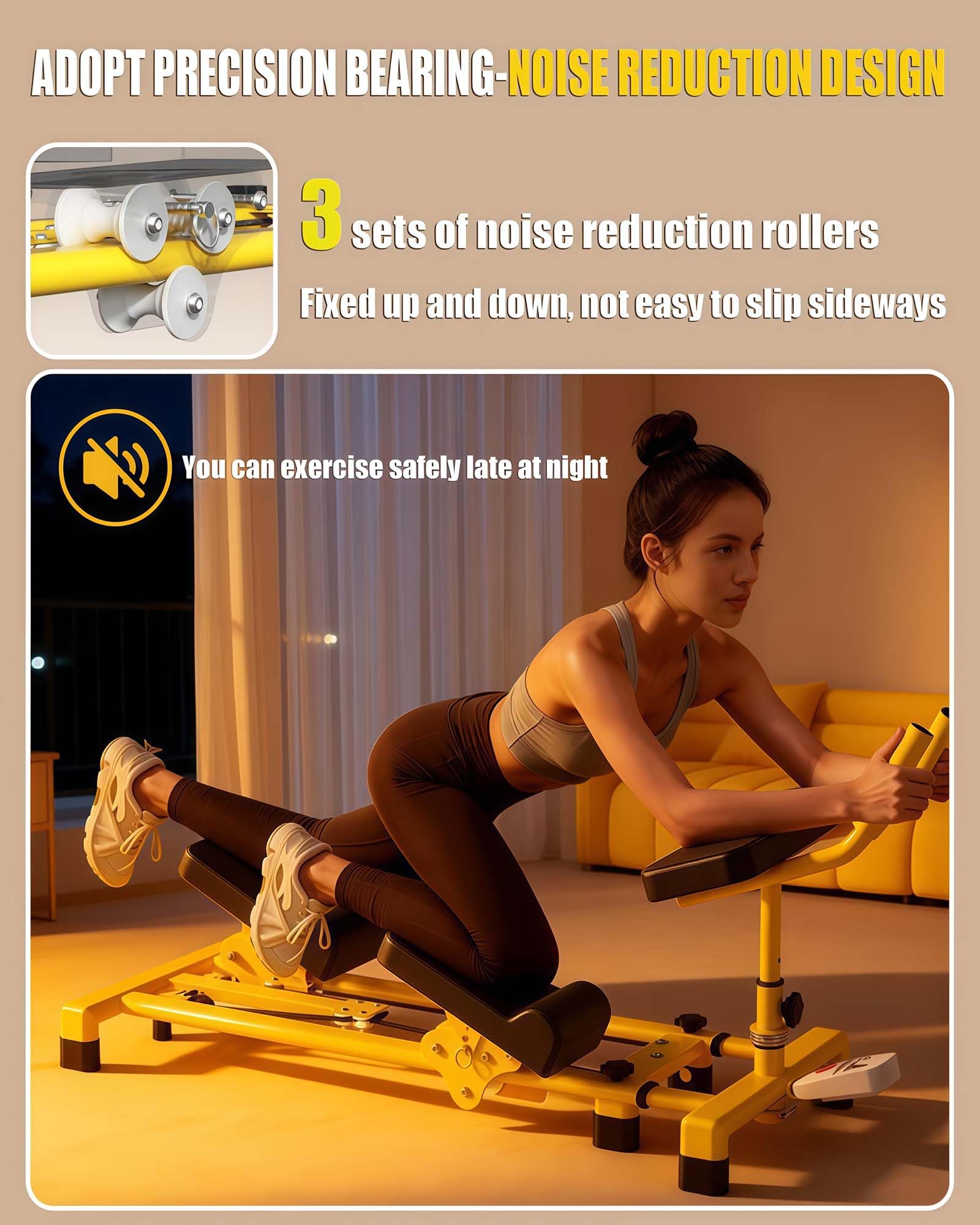 Generisch Taillentrainer für Bauchmuskeltraining mit digitalem Timer, verstellbare Trainingsmaschine für Heimfitness, ideal zur Taillenstraffung und Rücken- & Beindehnung