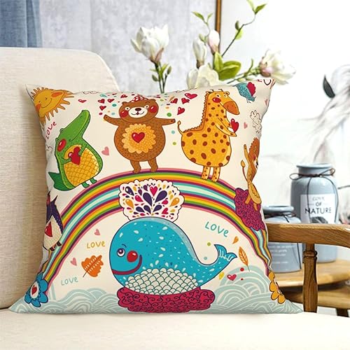 Miniatura 4 de Aimeryup Throw Pillow Covers 20x20 Inch Cartoon Cute Animal Decorative Pillow Covers Cushion Covers cojines decorativos para sala Pillow Cases Cute