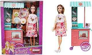 High Quality 11.5Inch Doll Cake Delivery Truck Miniature Toy Truck for Doll Play - Multicolor