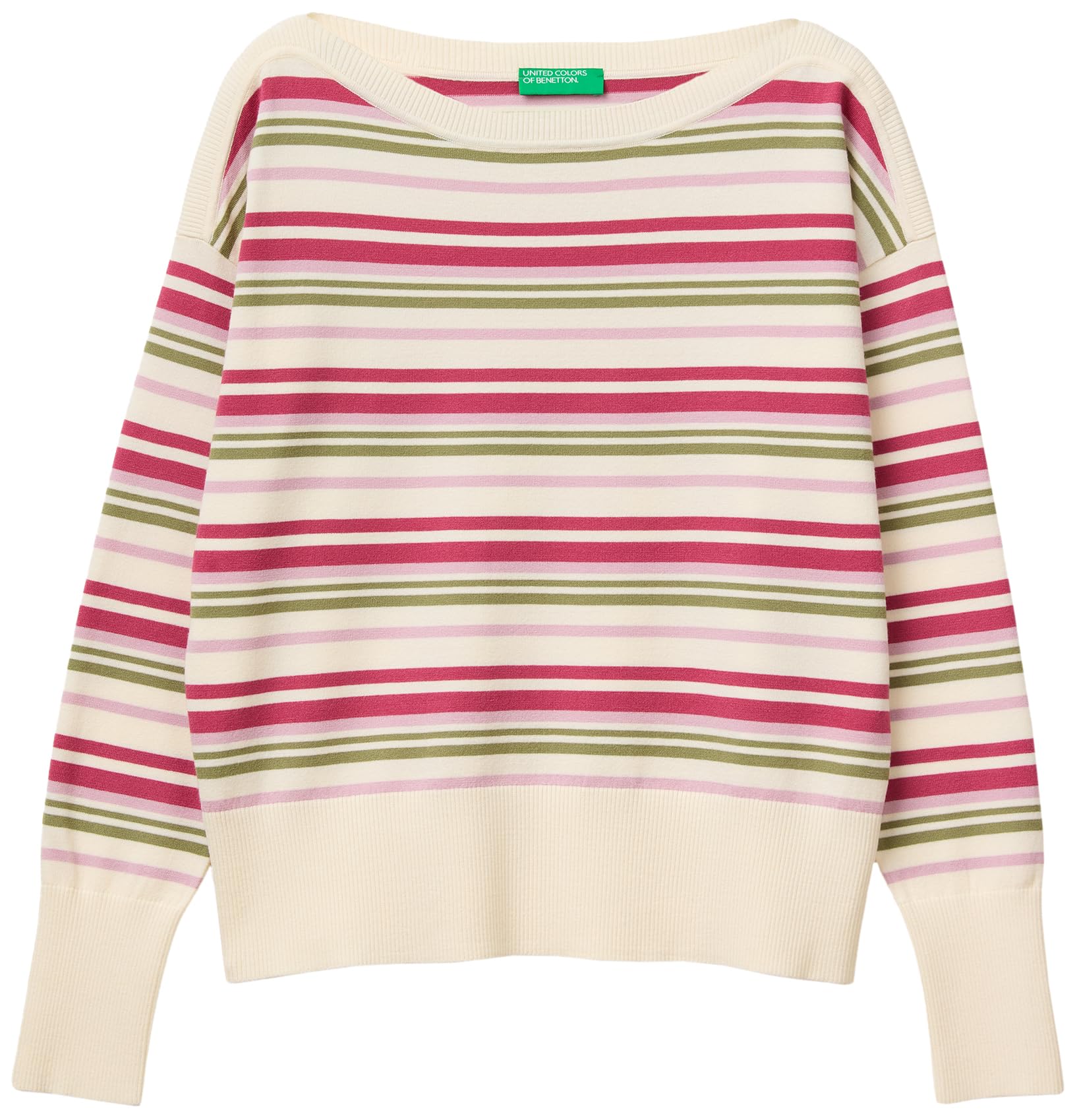 United Colors of Benetton Maglia G/C M/L 1w2ad10gl Maglione Donna (Pacco da 1)