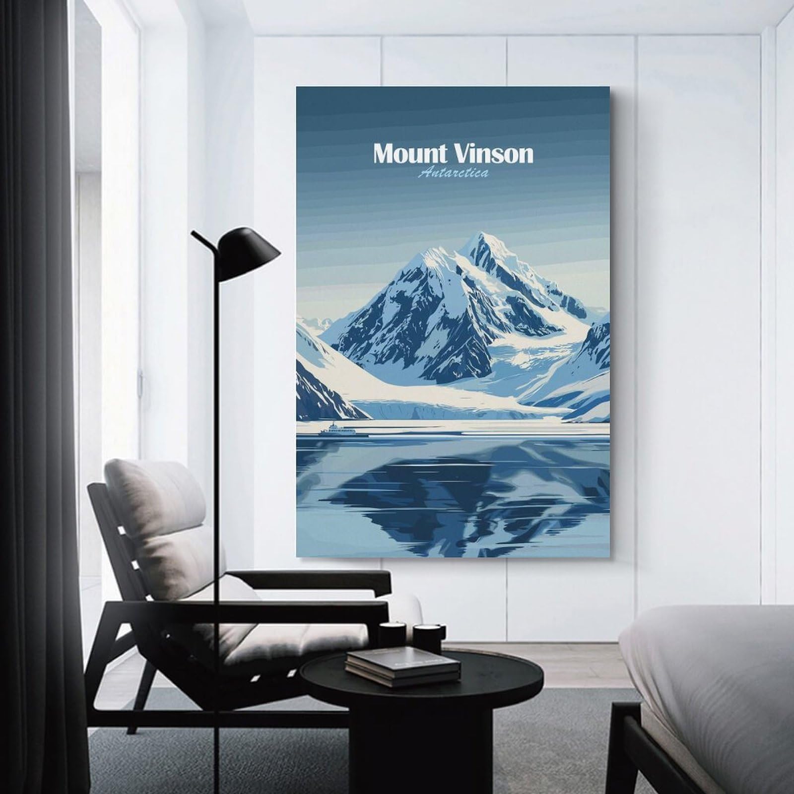 Junmoney Unframe-Style-24 Home Decor Wall Art Mount Vinson Antarctica, 20X30inch(50X75cm), For Hallway, Bedroom Or Modern Interiors, Gift Idea For Housewarming And Birthdays