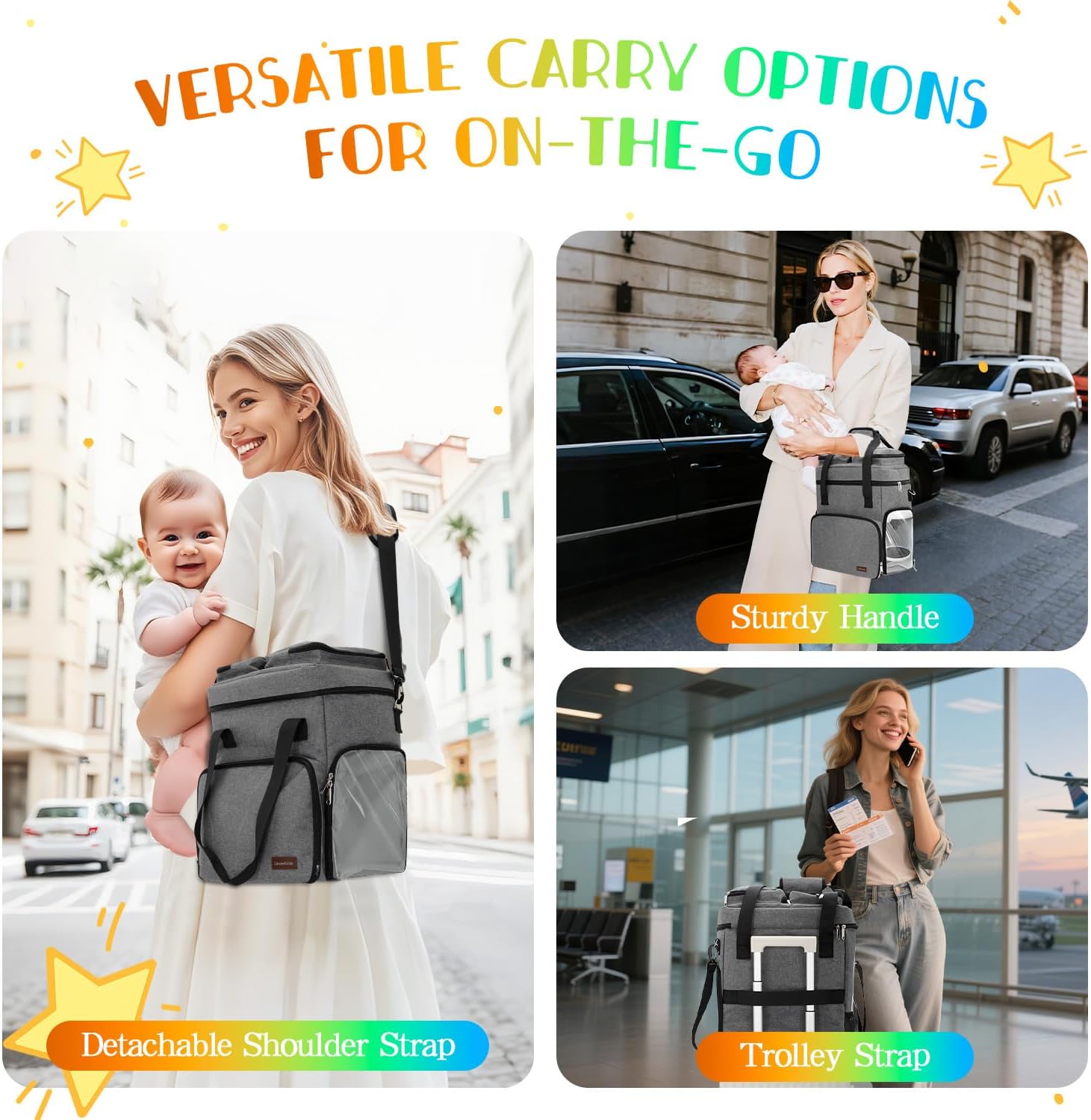 Carrying Case Compatible with Baby Brezza Formula Pro Advanced Formula Maker,Portable Formula Mixer Travel Organizer Bag with Shoulder Strap and Storage Pockets for Bottles,Baby Essentials