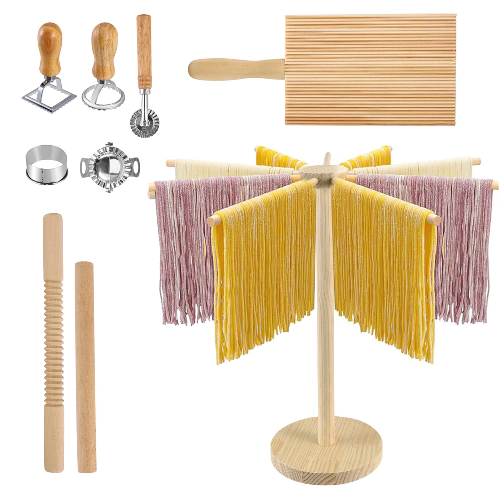 PAGILO Pasta Machine with 9 Steps for Spaghetti, tagliatelle ...